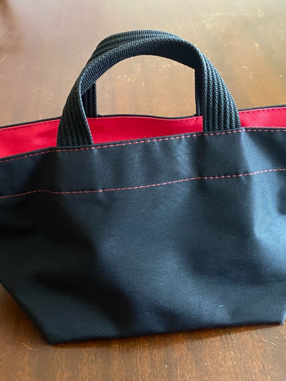 Herve Chapelier Case Black Nylon Red Accent Boat Shaped Bag EUC - Picture 8 of 8